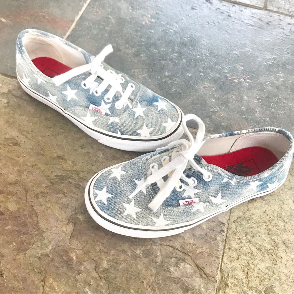 Denim Star Print Vans 🇺🇸